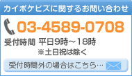 カイポケビズに関するお問い合わせ 03-5295-7393 受付時間9時～18時※土日祝は除く
