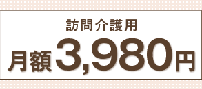 訪問介護用 月額3,980円