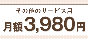 その他のサービス用 月額3,980円