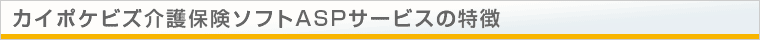 カイポケビズ介護保険ソフトASPサービスの特徴